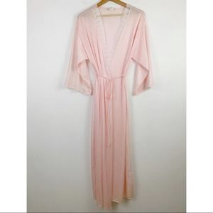 Vintage Dreamy Nights Avon Robe 8 Light Pink Nylon